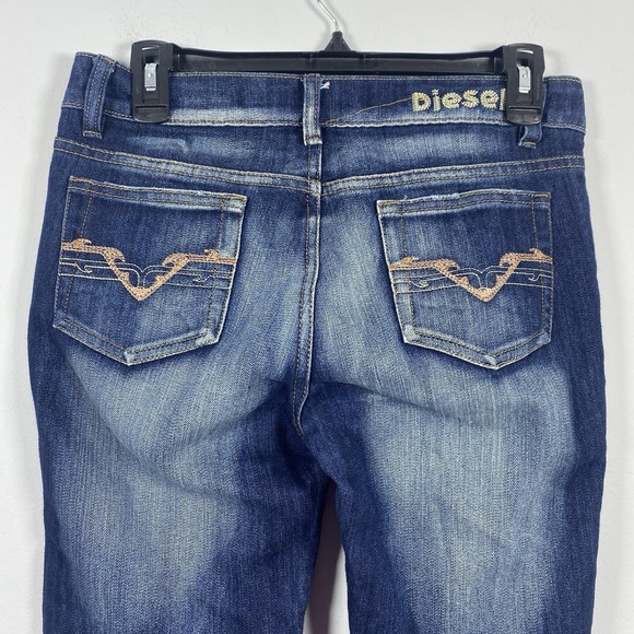 Vintage Diesel Industry Ramel Jeans Womens Size M 32 Dark Wash Mid Rise Crop Y2K - Picture 3 of 8